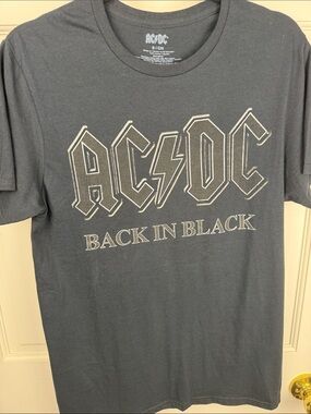 AC/DC Black 'Back In Black' Short Sleeve Graphic Tee